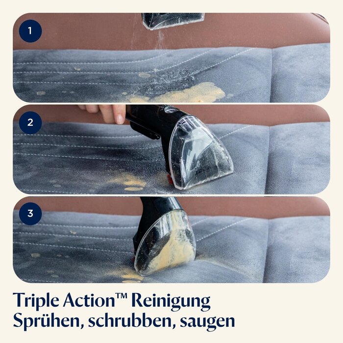 Tragbarer Teppich- & Polsterreiniger 750W - 35% Rabatt - Schwarz/Grau