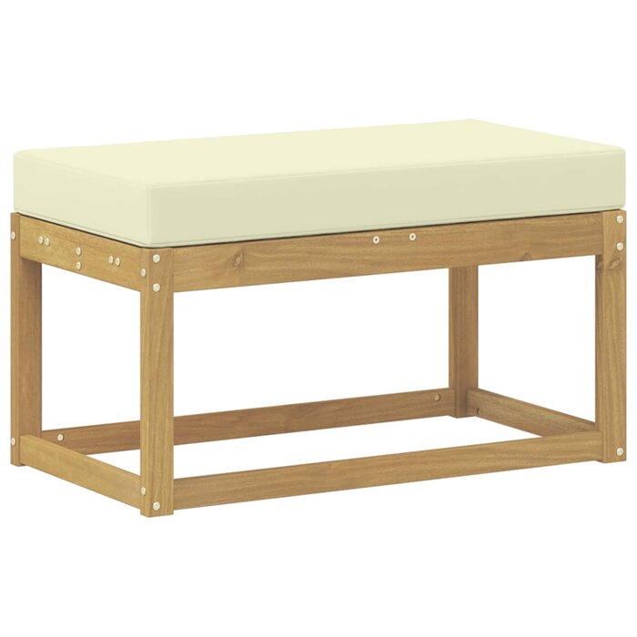 Vidaxl Gartenhocker aus Akazienholz - 33% Rabatt - Whitewash & Creme