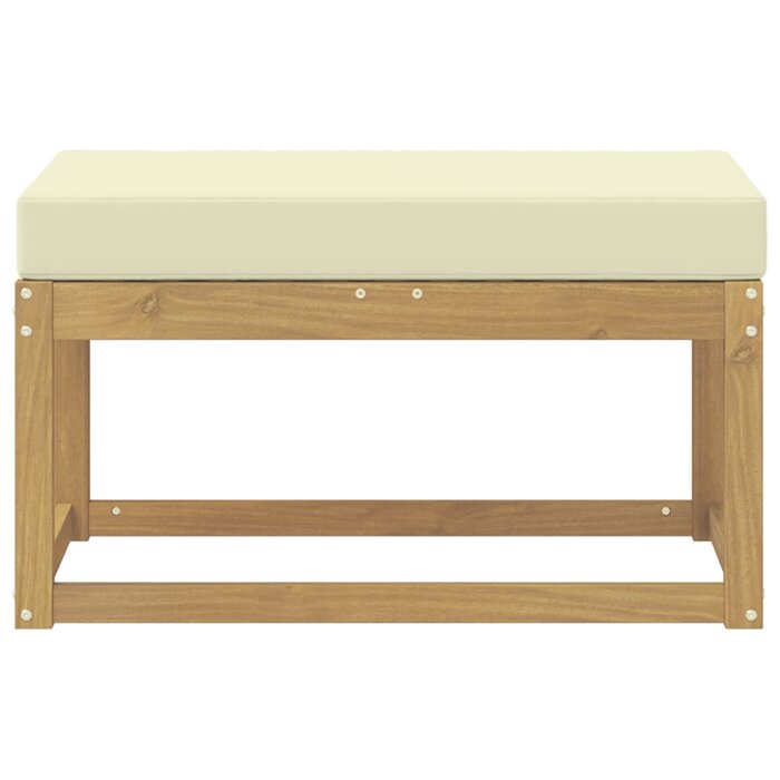 Vidaxl Gartenhocker aus Akazienholz - 33% Rabatt - Whitewash & Creme