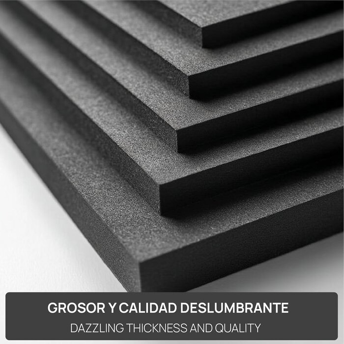 2x Schaumstoffplatte Schwarz 50x70 cm 5 mm - 30% Rabatt
