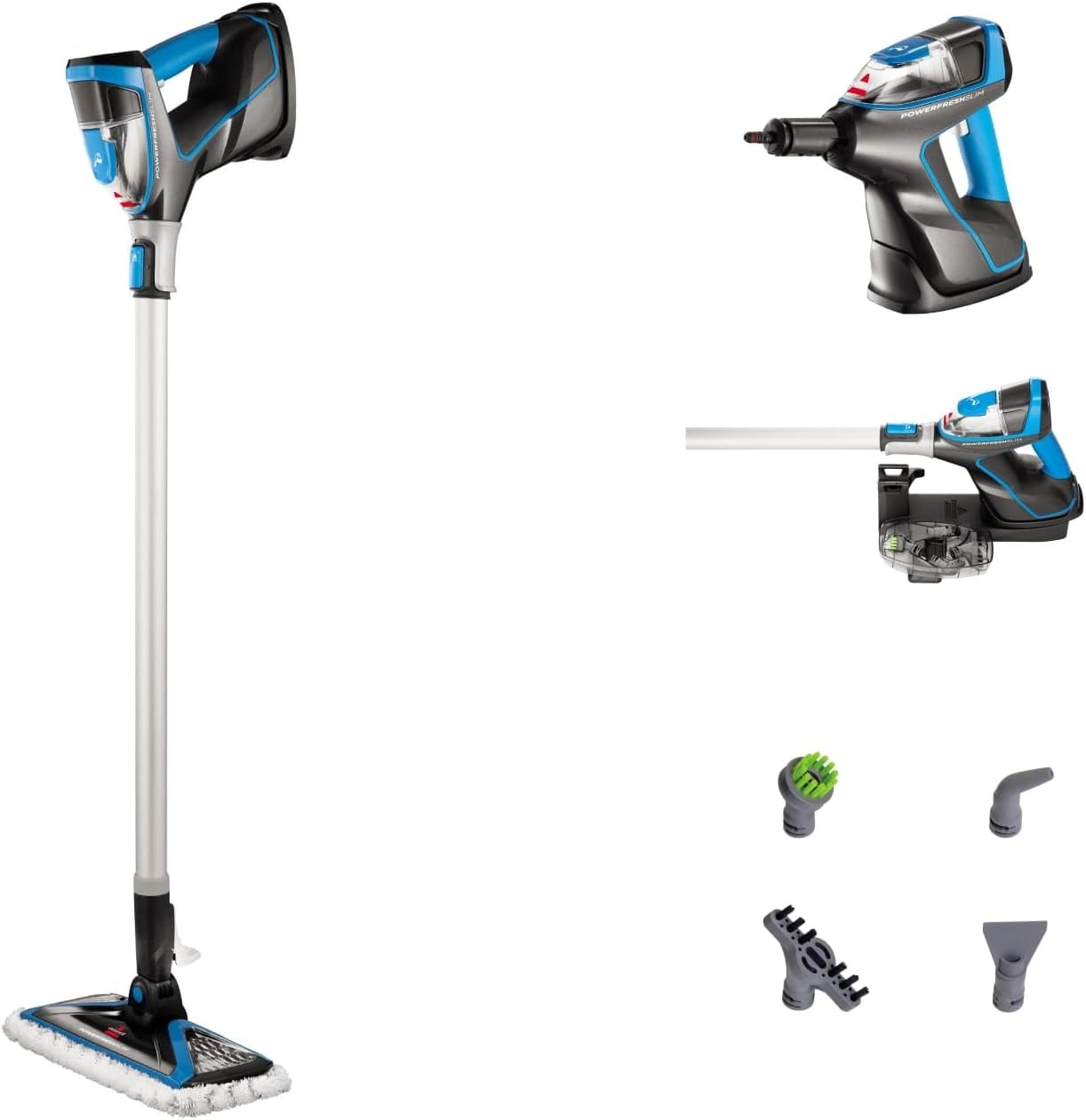 3-in-1 Dampfreiniger 1600W PowerFresh Slim Steam Grau - 34% Rabatt