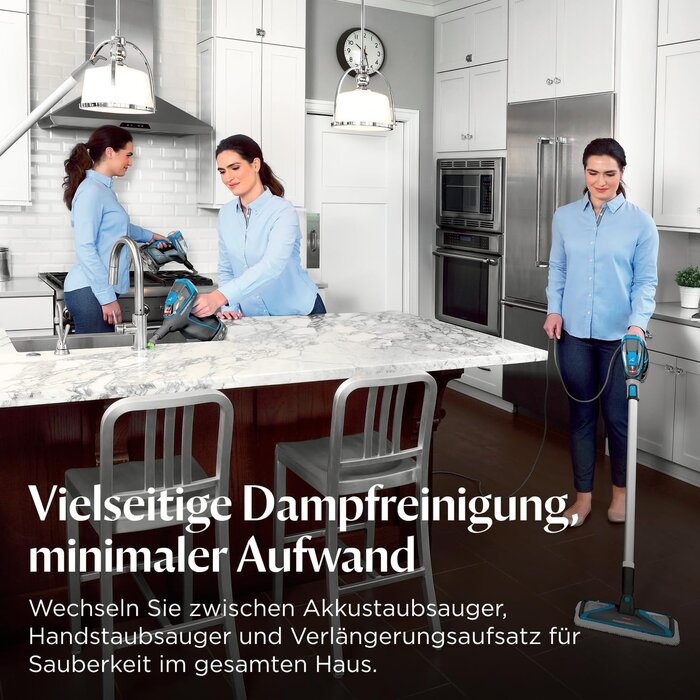 3-in-1 Dampfreiniger 1600W PowerFresh Slim Steam Grau - 34% Rabatt