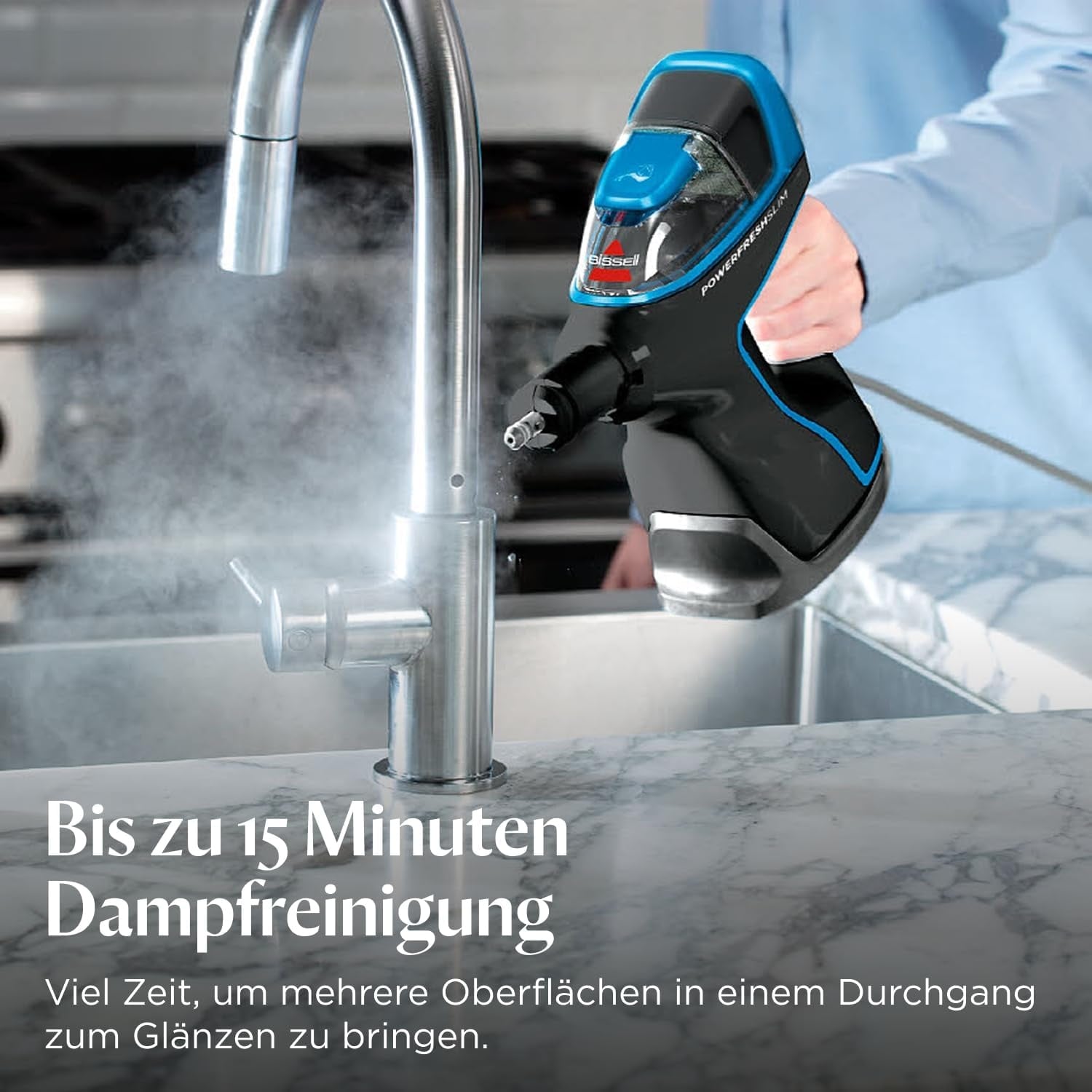 3-in-1 Dampfreiniger 1600W PowerFresh Slim Steam Grau - 34% Rabatt