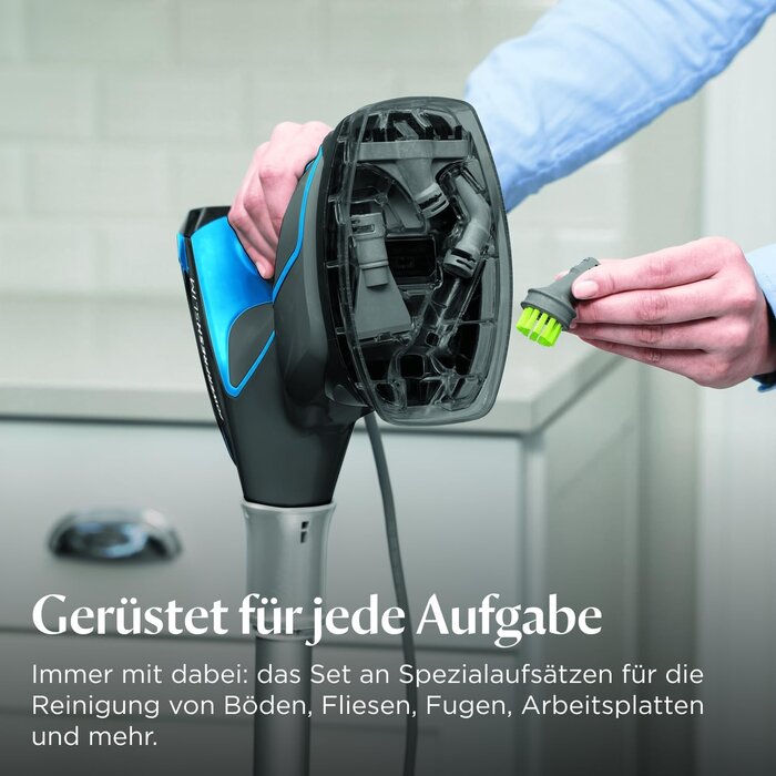 3-in-1 Dampfreiniger 1600W PowerFresh Slim Steam Grau - 34% Rabatt