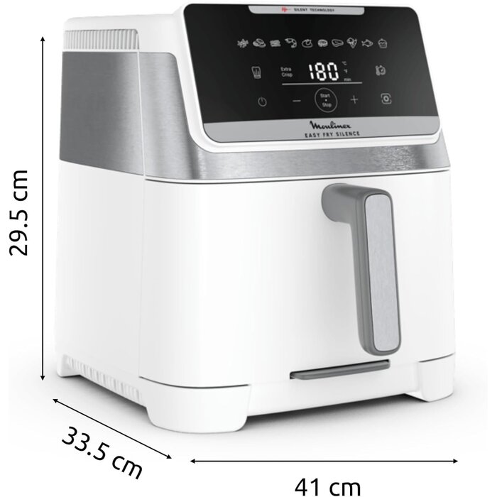 Heißluftfritteuse 7L - 10 Programme - Extra-Crisp - Weiß - 35% Rabatt