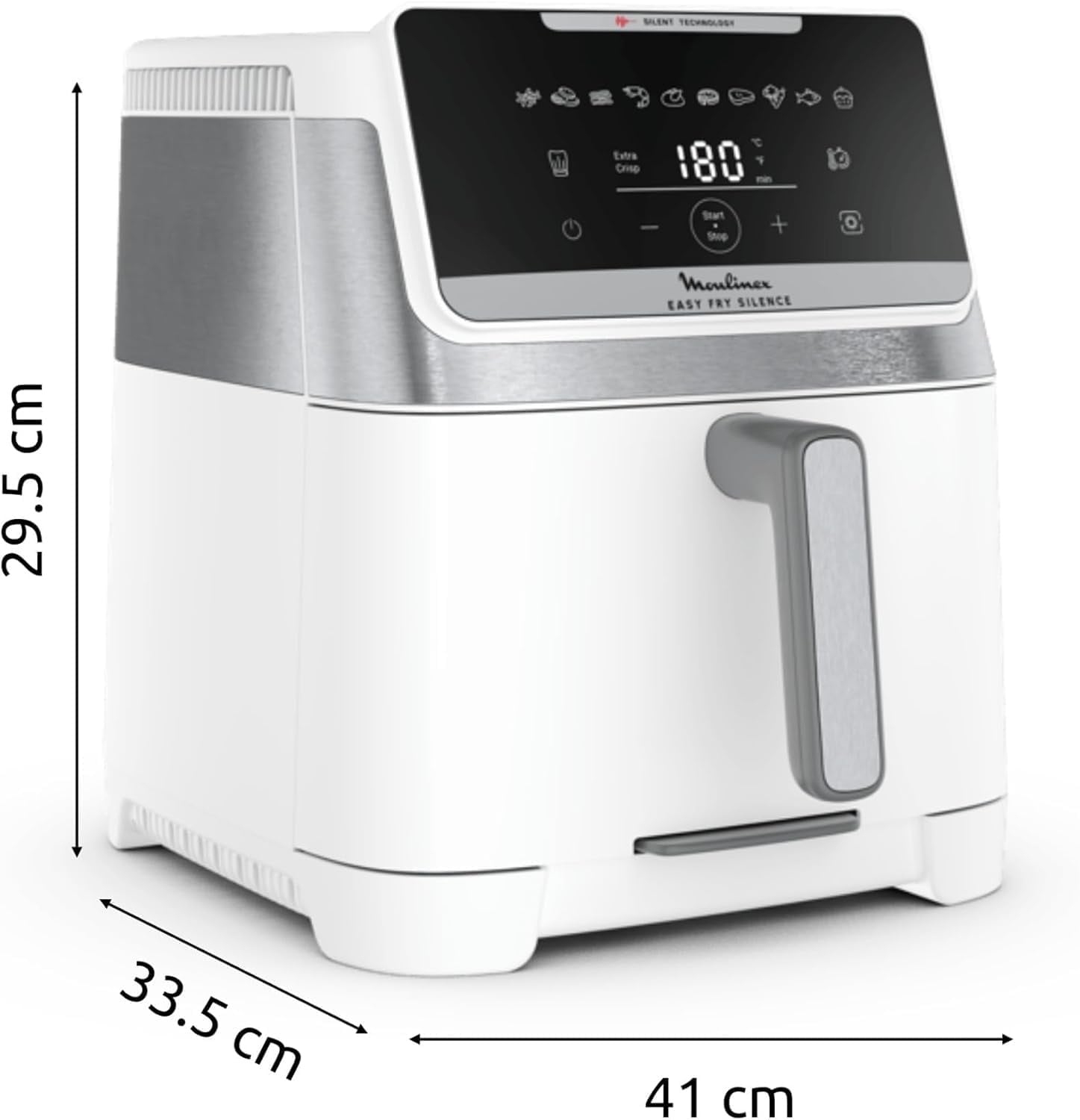 Heißluftfritteuse 7L - 10 Programme - Extra-Crisp - Weiß - 35% Rabatt