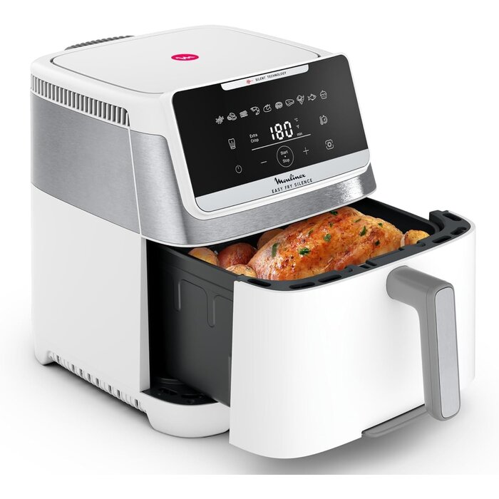 Heißluftfritteuse 7L - 10 Programme - Extra-Crisp - Weiß - 35% Rabatt