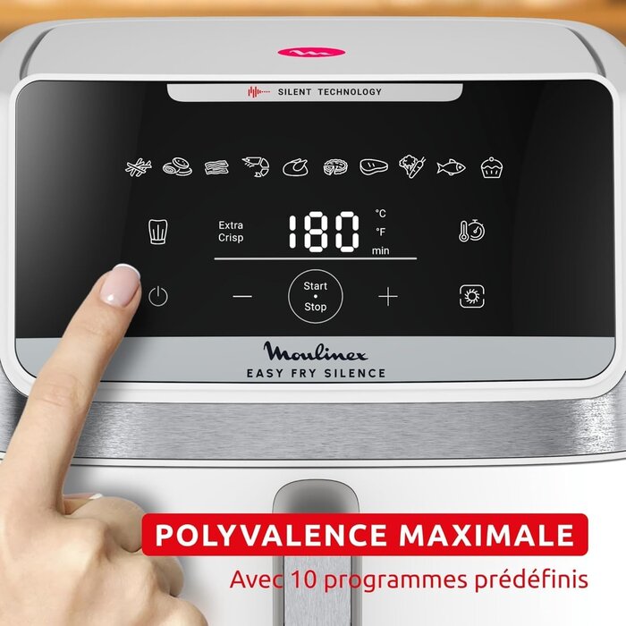Heißluftfritteuse 7L - 10 Programme - Extra-Crisp - Weiß - 35% Rabatt