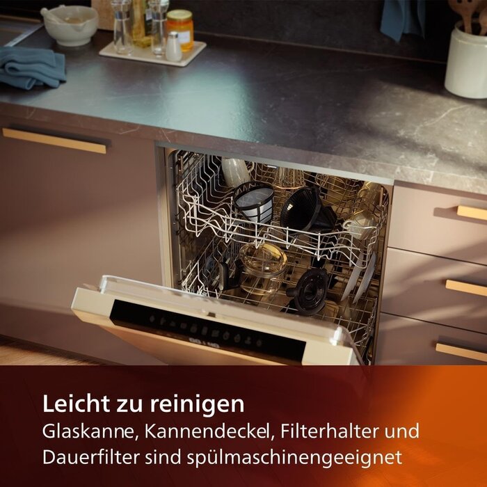 Filterkaffeemaschine mit Mahlwerk - 35% Rabatt - Schwarz/Silber