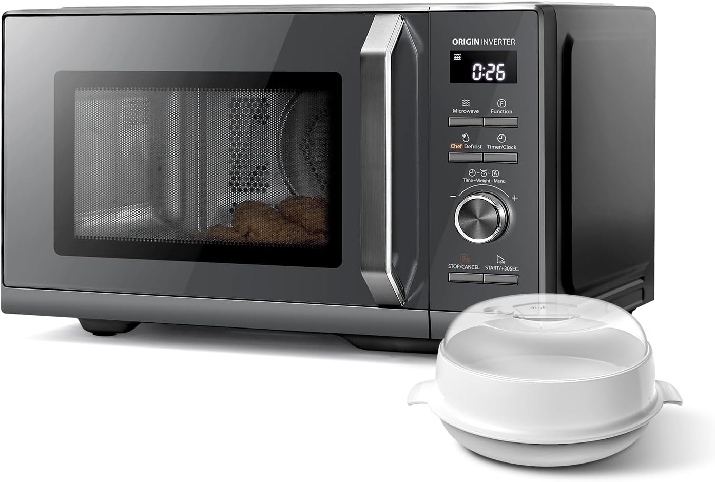 Moderne 20L Solo-Mikrowelle, 800W, Schwarz, Touch - 34% Rabatt