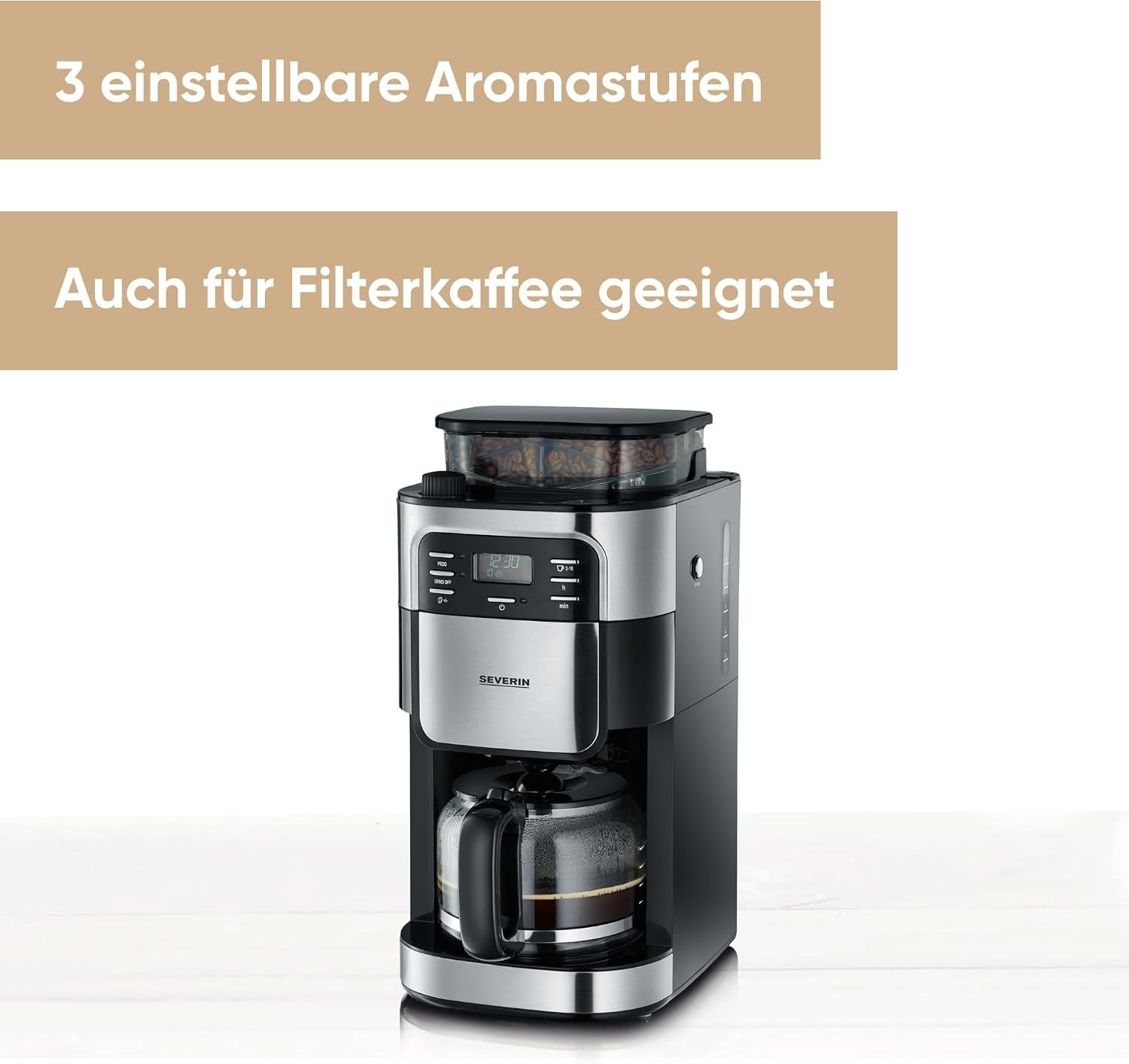 Kaffeemaschine mit Kegelmahlwerk & Timer - 35% Rabatt