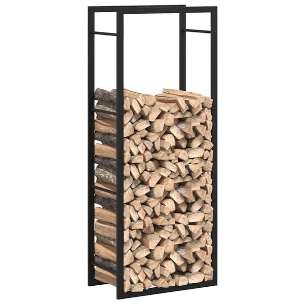 Vidaxl Kaminholzregal aus Stahl mattschwarz 50x132cm - 32% Rabatt