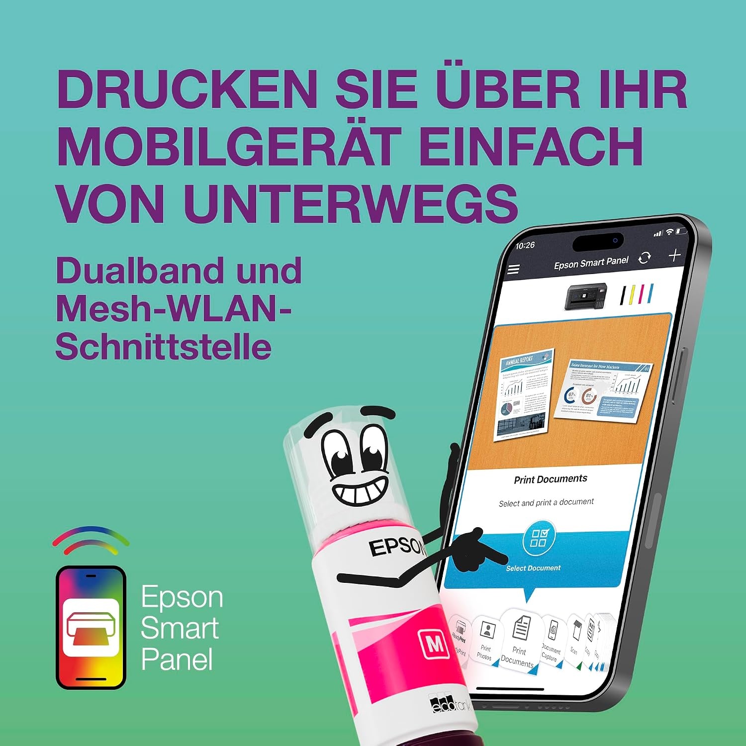 Multifunktions-Tintentankdrucker A4 WLAN - 35% Rabatt - Weiß