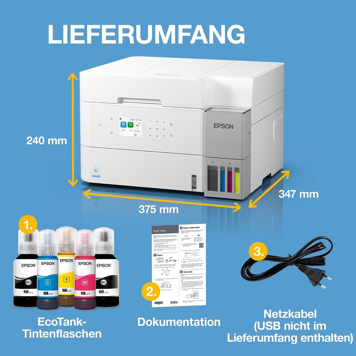 Multifunktions-Tintentankdrucker A4 WLAN - 35% Rabatt - Weiß