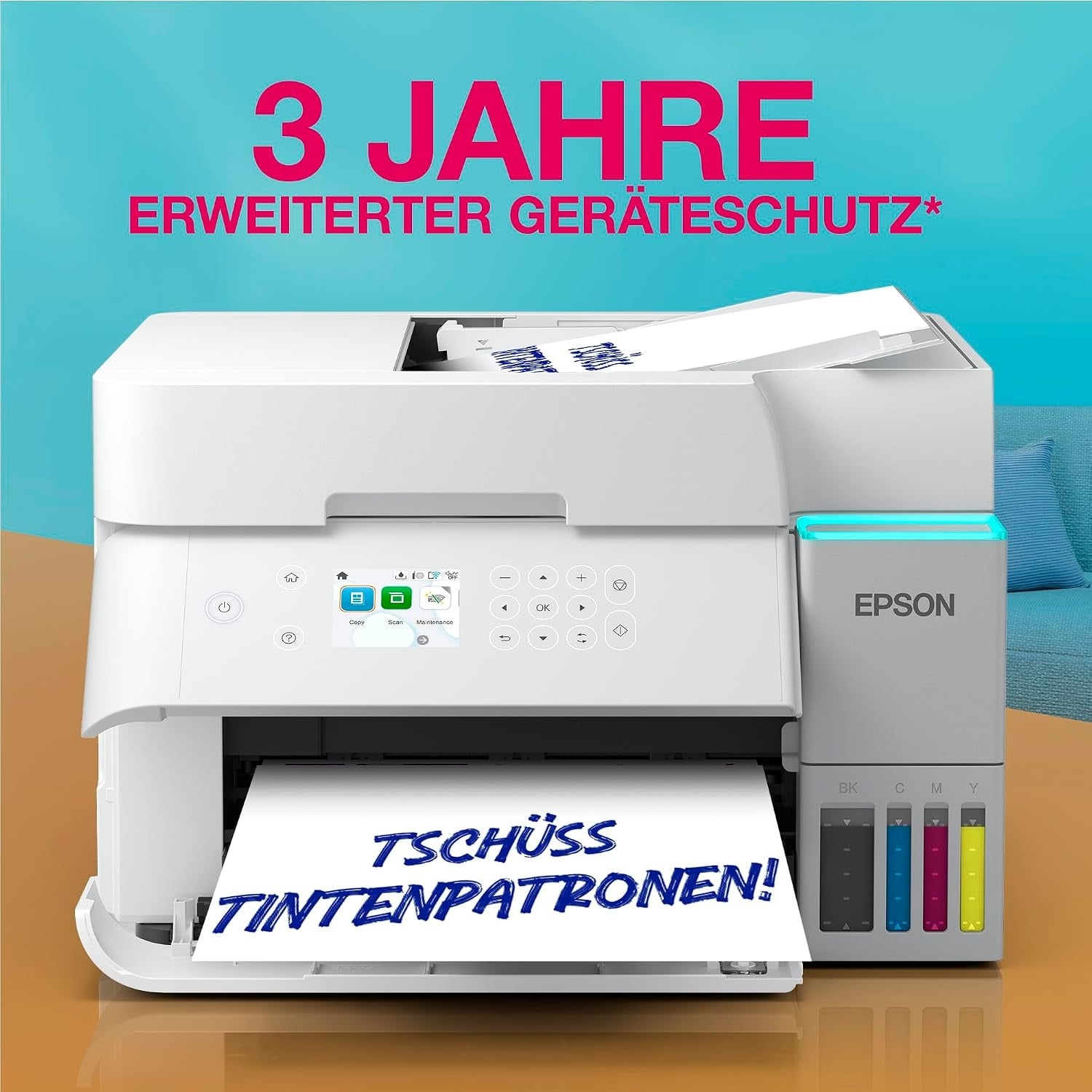 Multifunktions-Tintentankdrucker A4 WLAN - 35% Rabatt - Weiß