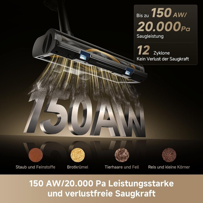 Dreame Akku-Staubsauger R20 SE-A - 35% Rabatt - 150 AW - 90 Min. Laufzeit