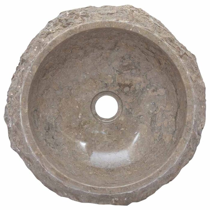 Vidaxl Marmor Waschbecken, Grau, Ø40x12 cm - 35% Rabatt
