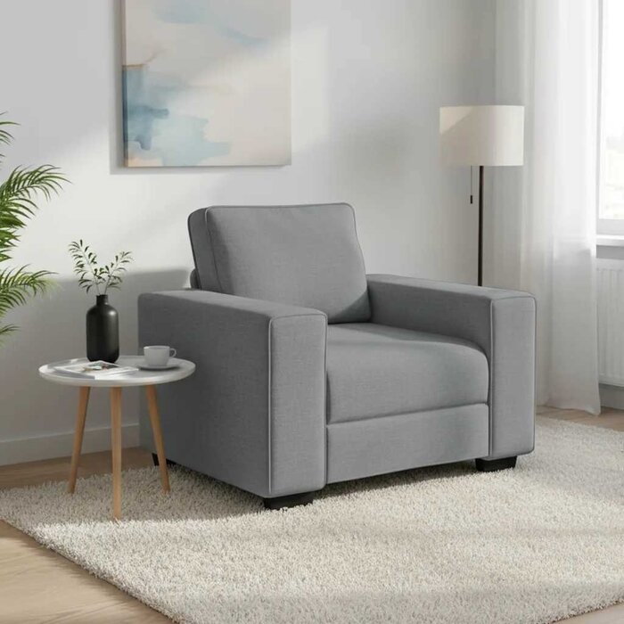 Vidaxl Gemütlicher Sessel in Hellgrau 100x77x82 cm - 35% Rabatt