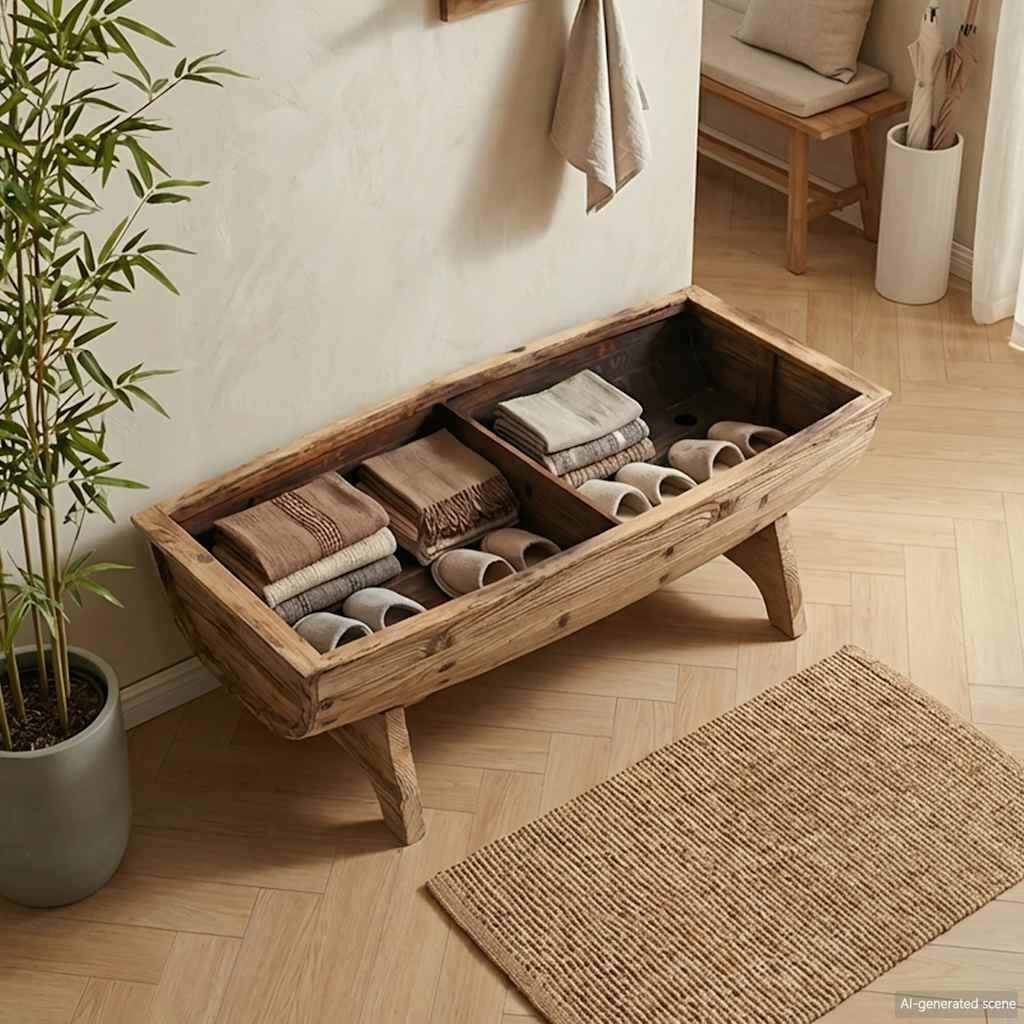 Vidaxl Rustikale Aufbewahrungsbank Fassform 103x51cm - 38% Rabatt