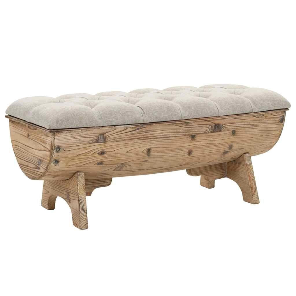 Vidaxl Rustikale Aufbewahrungsbank Fassform 103x51cm - 38% Rabatt