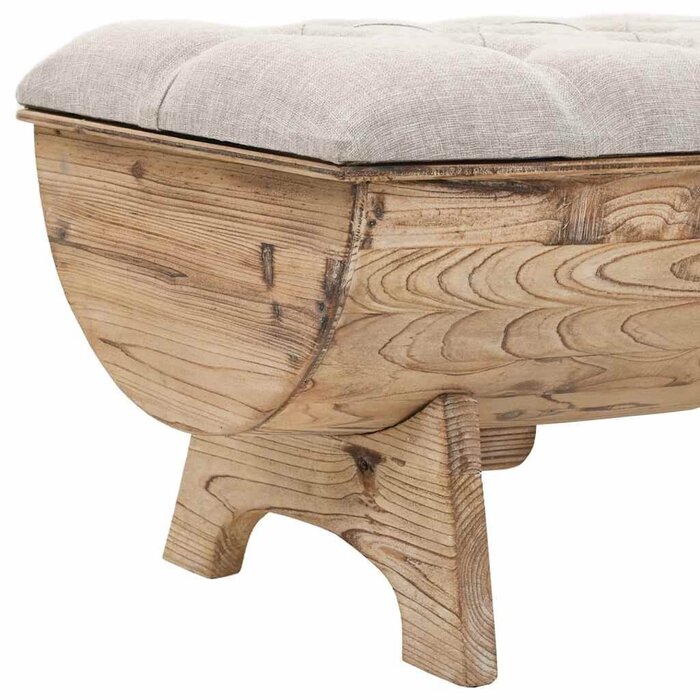 Vidaxl Rustikale Aufbewahrungsbank Fassform 103x51cm - 38% Rabatt