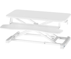 Ergonomischer Steh-Sitz-Schreibtischaufsatz 800x400 mm, Weiß - 30% Rabatt