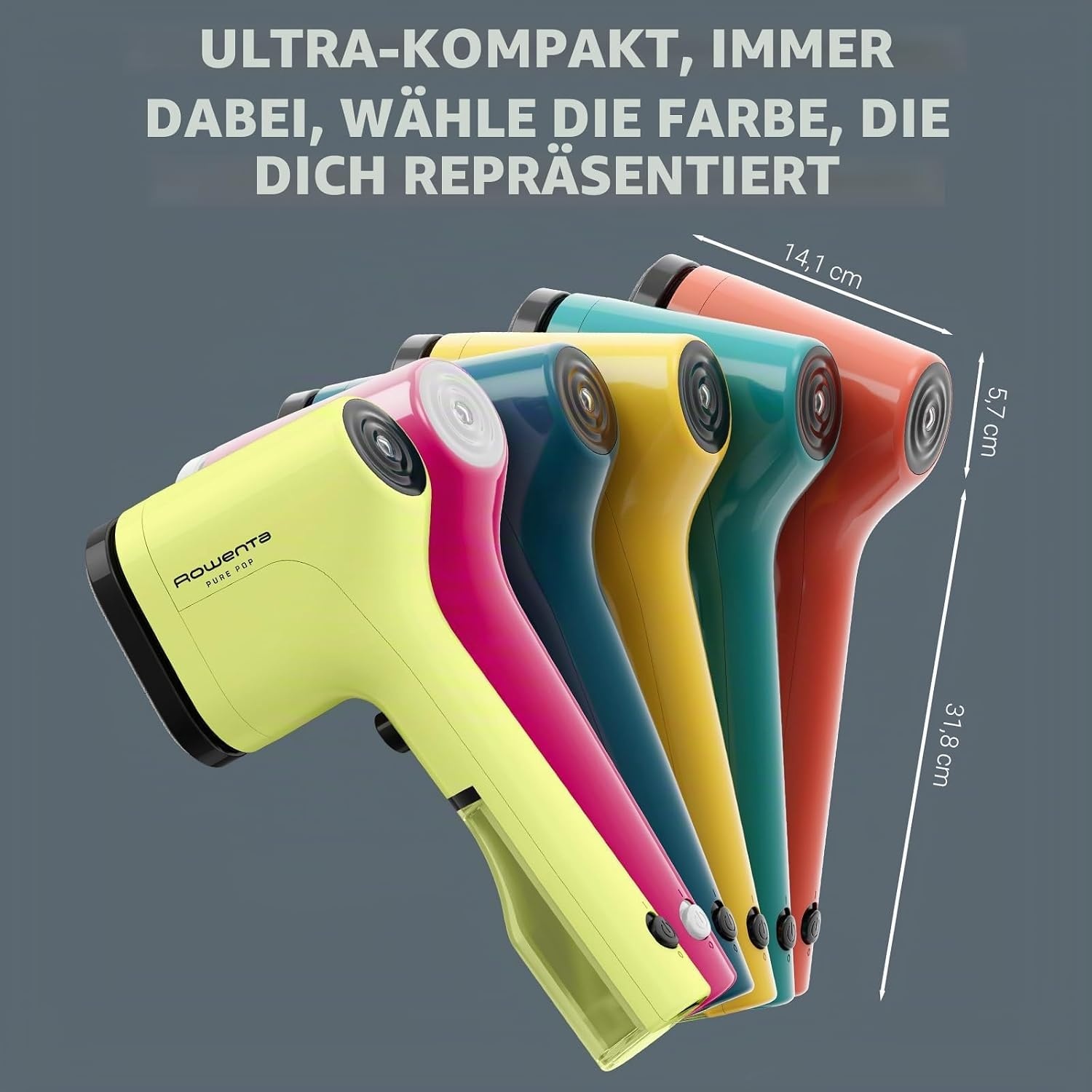 Dampfbürste 1300W - Kompakter Dampfglätter Grün - 33% Rabatt