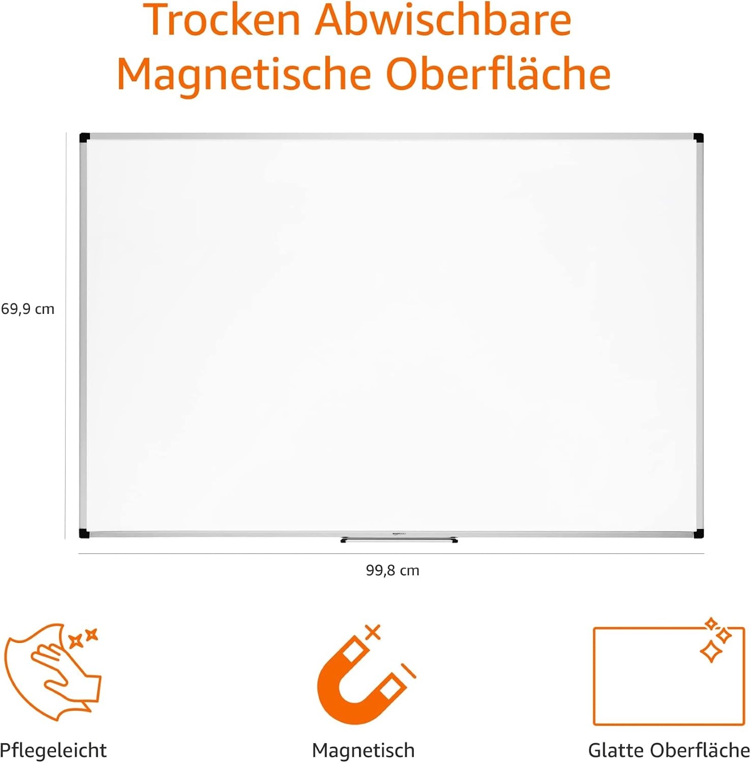 Magnetisches Whiteboard 90x60 cm - 32% Rabatt - Aluminiumrahmen