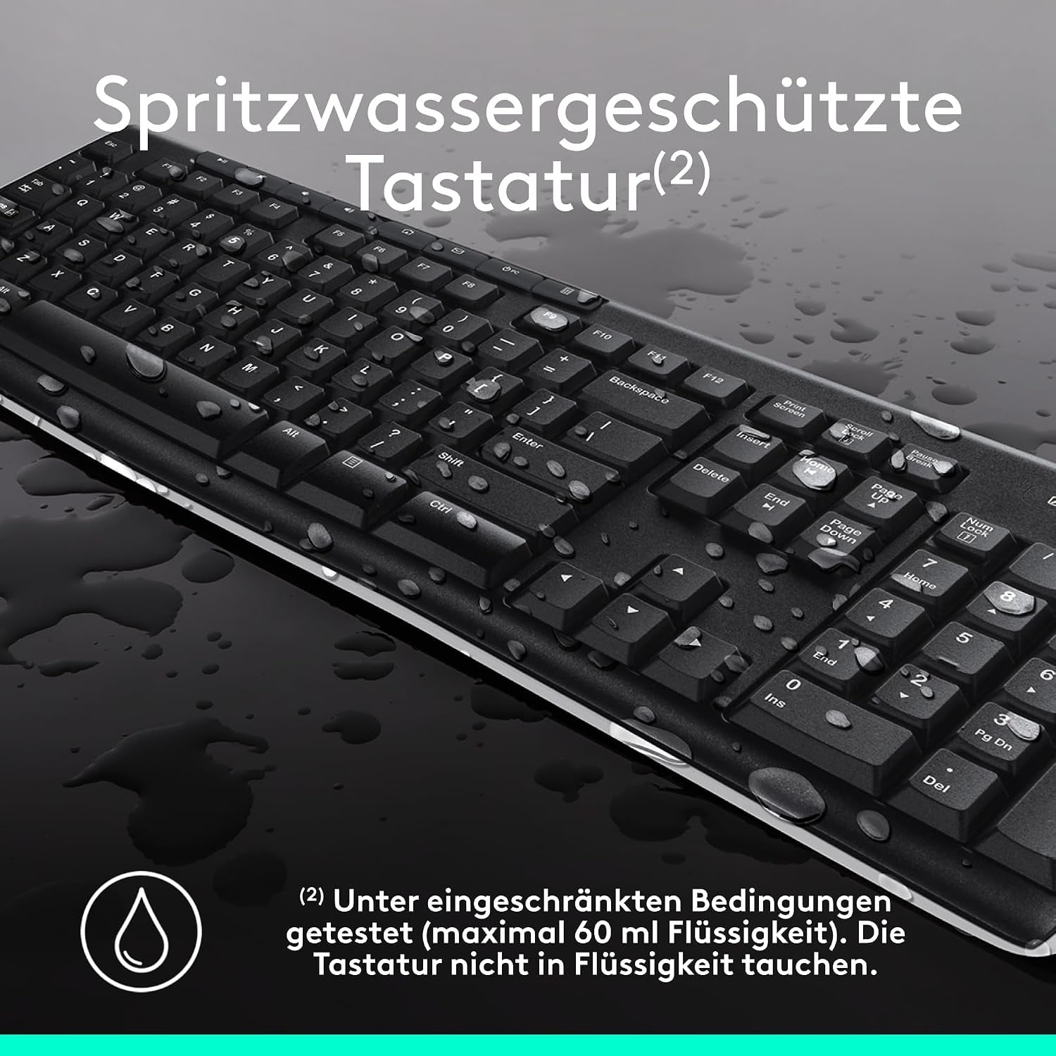 Drahtloses Tastatur- und Maus-Set, QWERTZ, Schwarz - 32% Rabatt