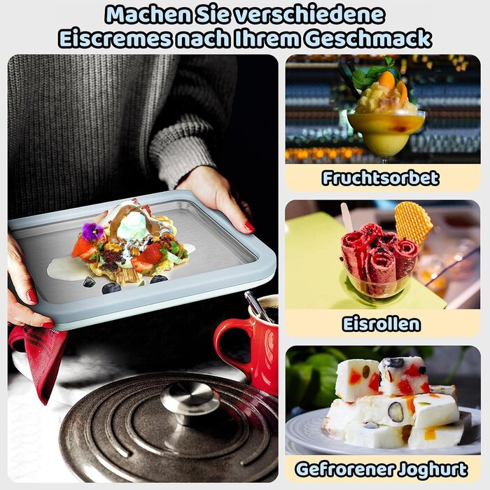 Manuelle Eismaschine für Roll-Eis & Sorbet - 29% Rabatt