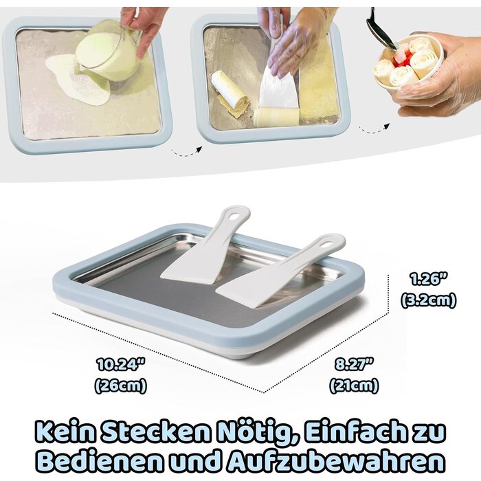 Manuelle Eismaschine für Roll-Eis & Sorbet - 29% Rabatt