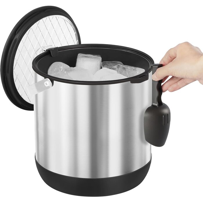 Edelstahl Eiswürfelbehälter 6,8L mit Deckel & Schaufel - 33% Rabatt