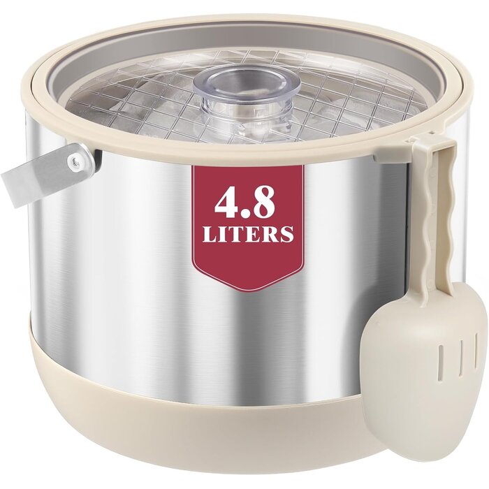 Edelstahl Eiswürfelbehälter 6,8L mit Deckel & Schaufel - 33% Rabatt