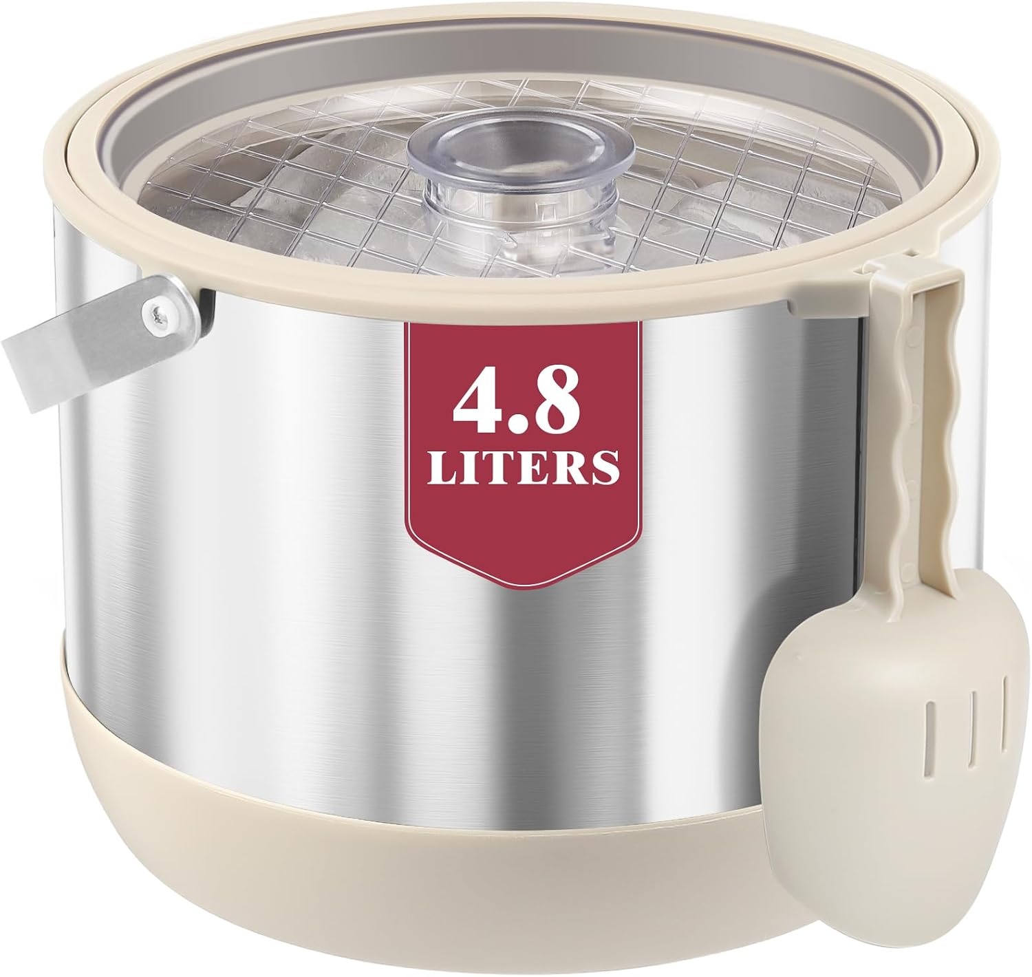 Edelstahl Eiswürfelbehälter 6,8L mit Deckel & Schaufel - 33% Rabatt