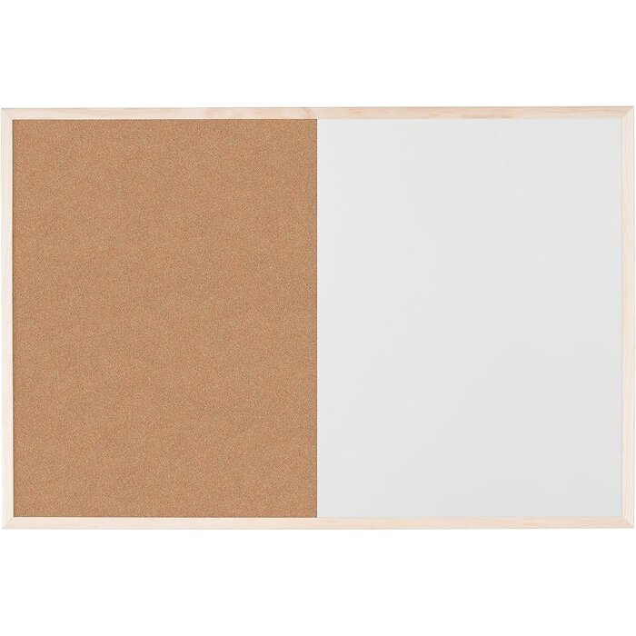 Kombinationstafel Kork & Whiteboard 90x60 cm - 29% Rabatt