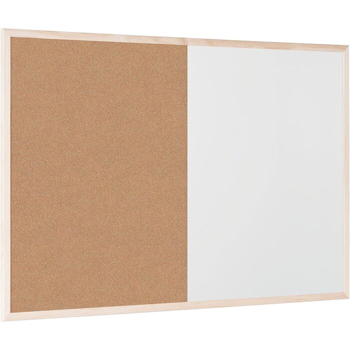 Kombinationstafel Kork & Whiteboard 90x60 cm - 29% Rabatt