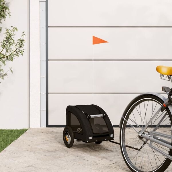 Vidaxl Hunde-Fahrradanhänger, Oxford-Gewebe, Schwarz - 34% Rabatt