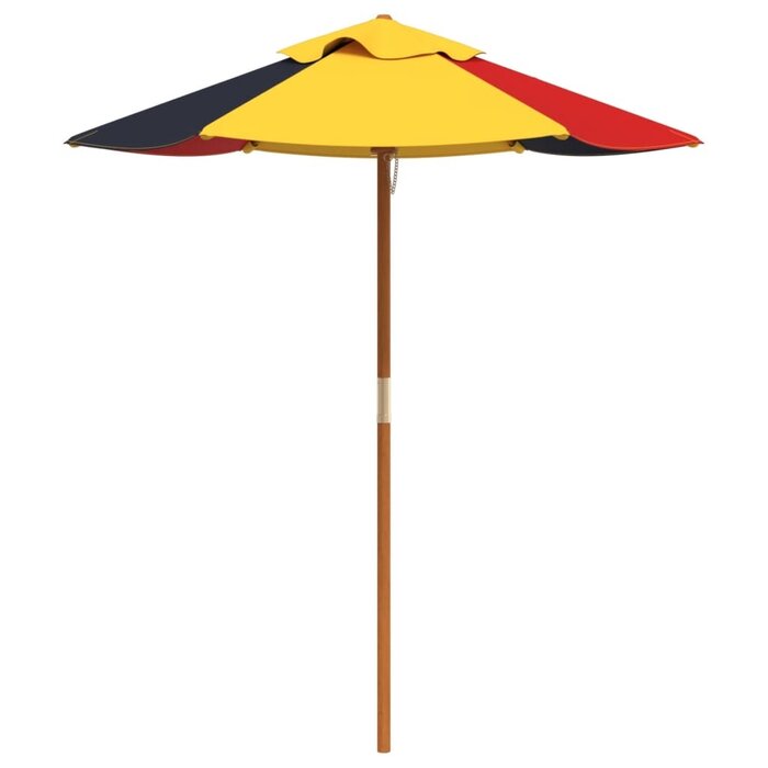 Vidaxl Kinder-Sonnenschirm, Holzstock, bunt, Ø 120 cm - 32% Rabatt