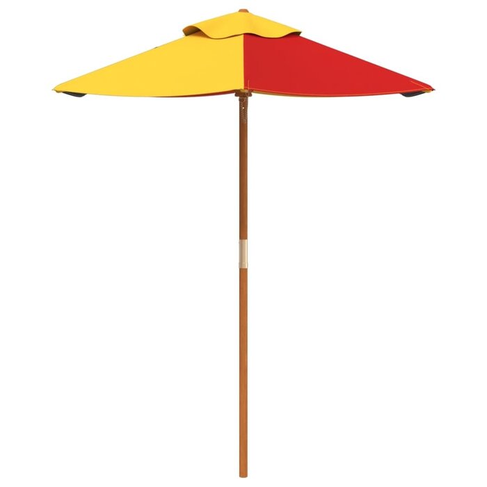 Vidaxl Kinder-Sonnenschirm, Holzstock, bunt, Ø 120 cm - 32% Rabatt