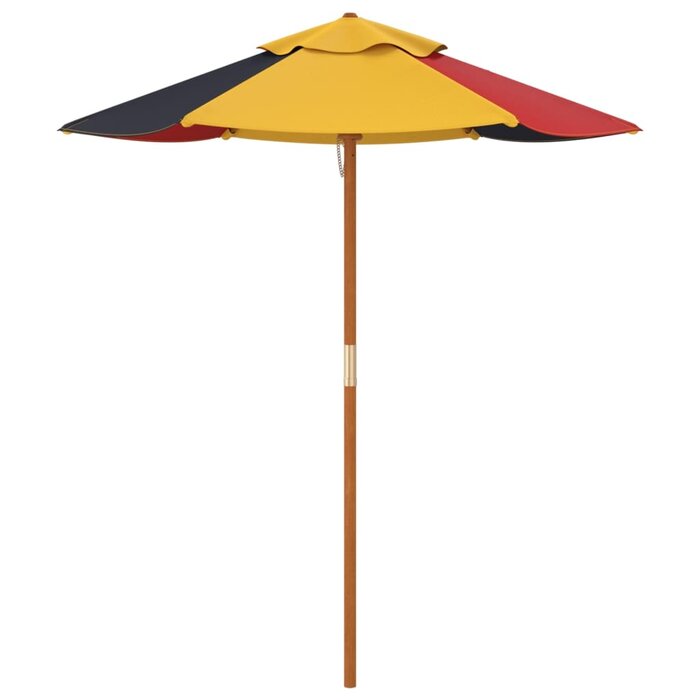 Vidaxl Kinder-Sonnenschirm, Holzstock, bunt, Ø 120 cm - 32% Rabatt