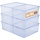 6x Aufbewahrungsbox 10L mit Deckel - Transparent Blau | 26% Rabatt