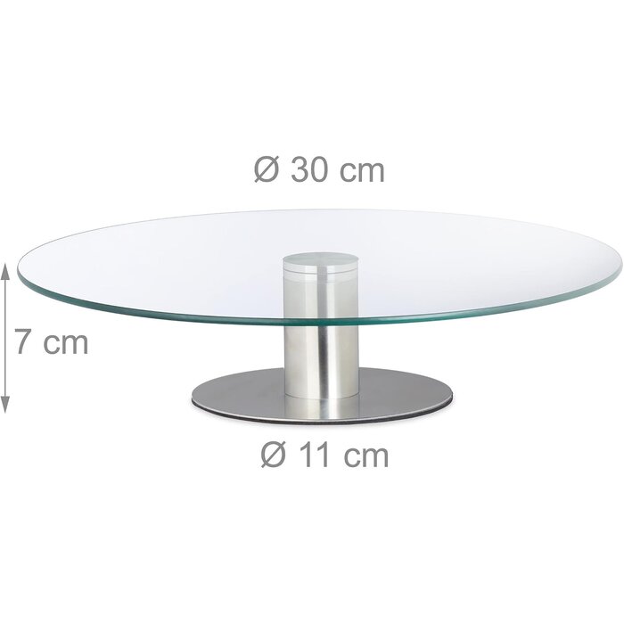 2er Set Drehbare Tortenplatten Glas & Edelstahl - 30% Rabatt