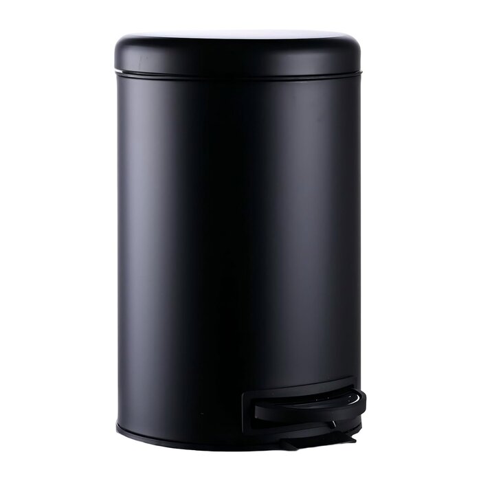 Stahl-Tretmülleimer 12 Liter, Grau - Softclose - 31% Rabatt
