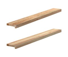 Vidaxl 2x Massive Eichen-Fensterbänke 120x15cm, unbehandelt - 34% Rabatt