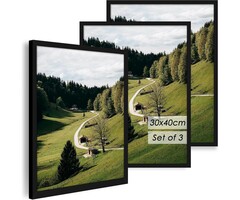 3er-Set Bilderrahmen 30x40 cm Schwarz - 27% Rabatt