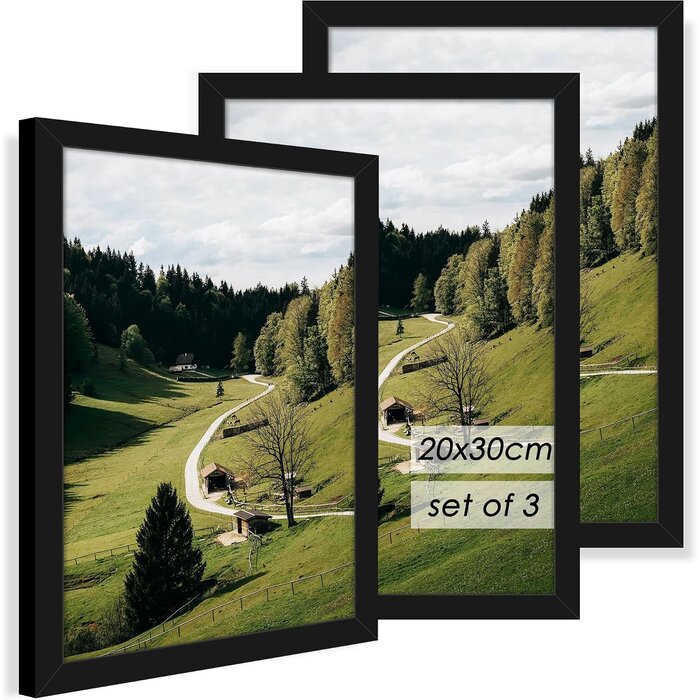 3er-Set Bilderrahmen 30x40 cm Schwarz - 27% Rabatt