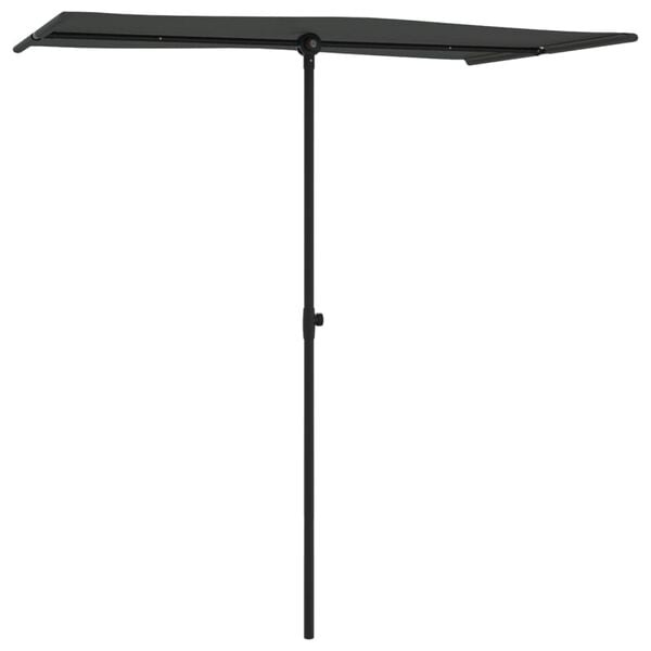Vidaxl Sonnenschirm mit Aluminiummast 180x110 cm Anthrazit - 32% Rabatt