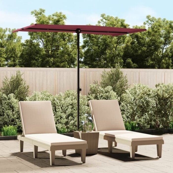 Vidaxl Sonnenschirm 180x110 cm Bordeauxrot - 32% Rabatt