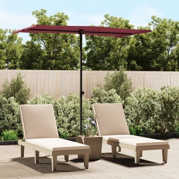 Vidaxl Sonnenschirm 180x110 cm Bordeauxrot - 32% Rabatt