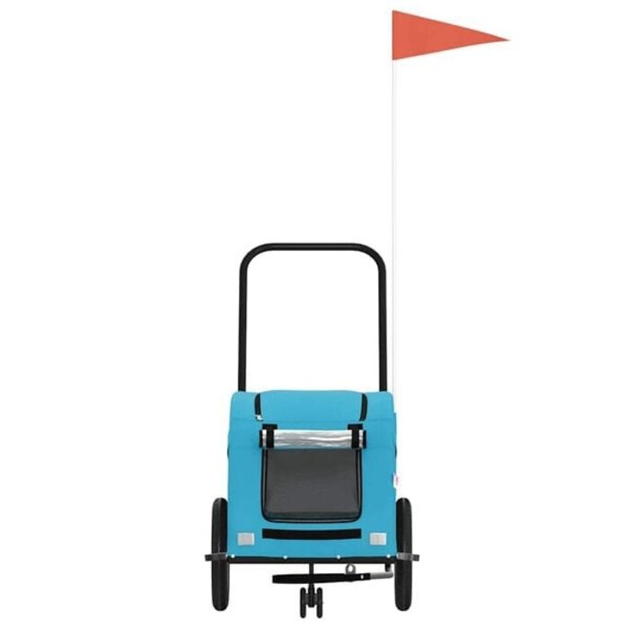Vidaxl Hundefahrradanhänger, Blau - 125x52x53cm - 34% Rabatt - Ausgepackt